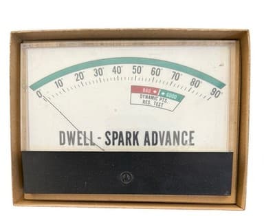Vintage Dwell-Spark Advance Meter Gauge Tester NOS - Image 1