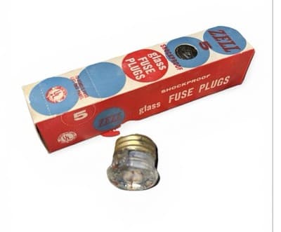 (Lot Of 5 Boxes) Vintage Zell 15 Amp Glass Fuse Plugs Shockproof UL 25 Fuses - Thumbnail 3