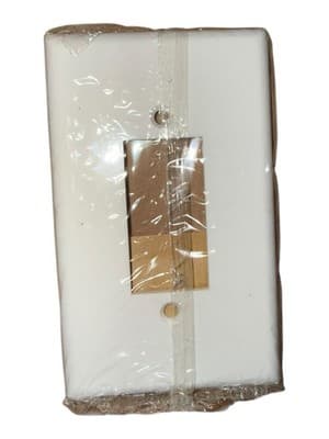 Vintage Leviton 80201-W Bakelite Touch Button Switch Wall Plate Lot of 10 NOS - Thumbnail 2