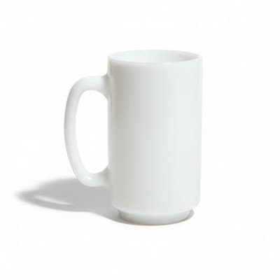 Vintage Ohio University Milk Glass Mug Green Seal Diner Coffee Cup OU Athens - Thumbnail 2