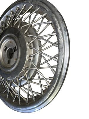 1990 Cadillac DeVille Wire Spoke Wheel Covers Hubcaps 15” OEM Set of 2 - Thumbnail 6