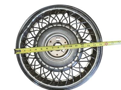 1990 Cadillac DeVille Wire Spoke Wheel Covers Hubcaps 15” OEM Set of 2 - Thumbnail 8