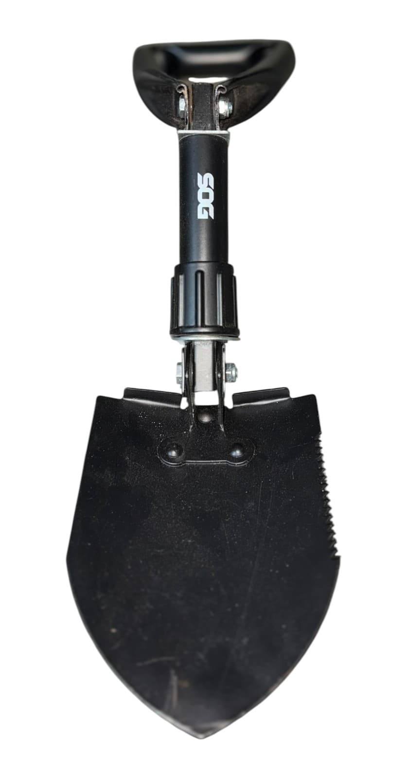 SOG Entrenching Tool Folding Shovel Carbon Steel Survival Camping Black w/Cover - Thumbnail 2