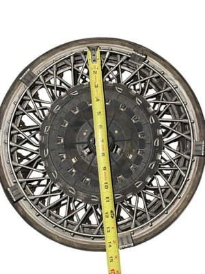 1990 Cadillac DeVille Wire Spoke Wheel Covers Hubcaps 15” OEM Set of 2 - Thumbnail 10