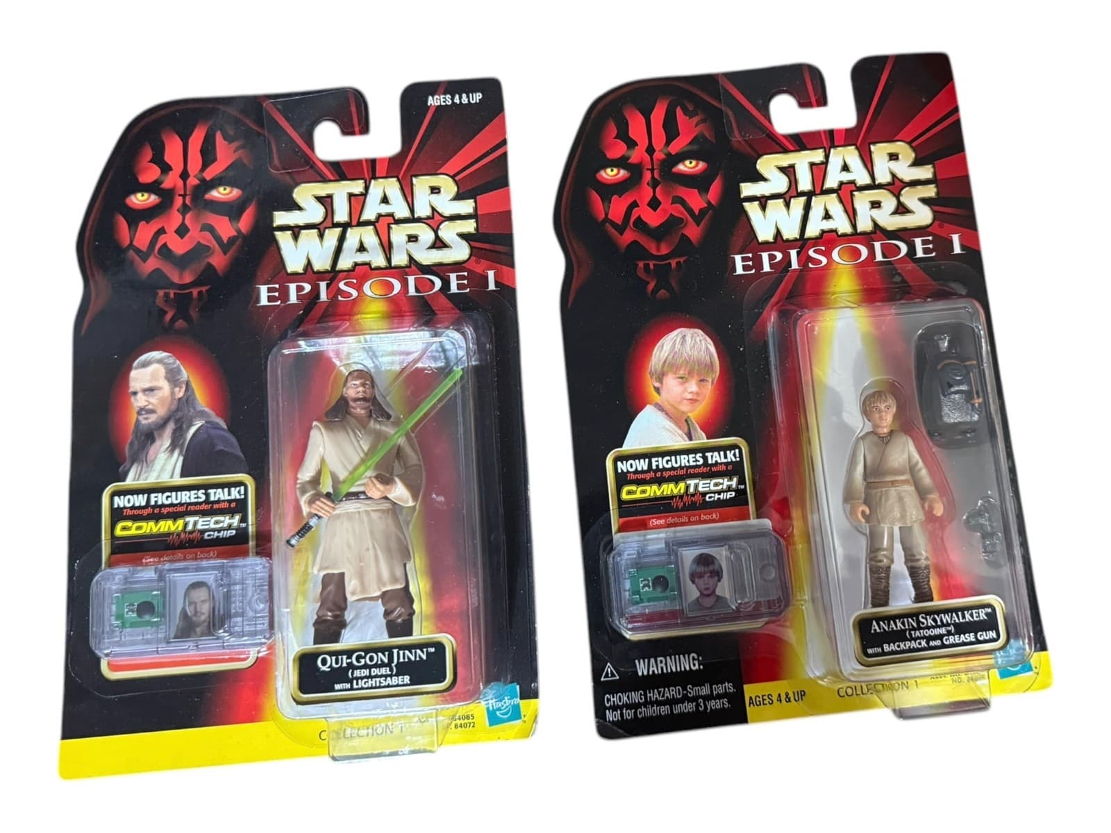 VTG 1998 Star Wars Episode 1 Hasbro Figures Qui-Gon Jinn Anakin Skywalker Set - Image 1