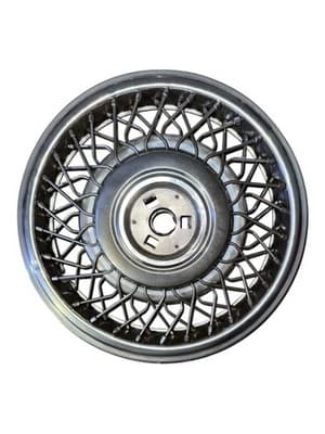 1990 Cadillac DeVille Wire Spoke Wheel Covers Hubcaps 15” OEM Set of 2 - Thumbnail 2