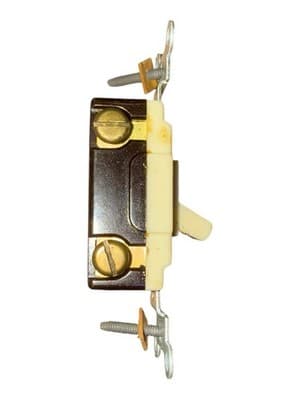 Box/10 NOS Vintage Leviton 54501-I Quiet Single Pole Flush Toggle Switch Ivory - Thumbnail 5