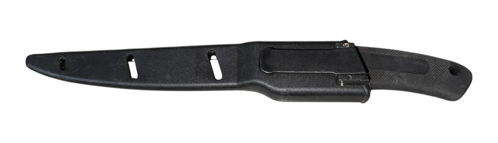 Vintage Fishing Fillet Stainless Knife with Sheath Black Trailing Point - Thumbnail 4