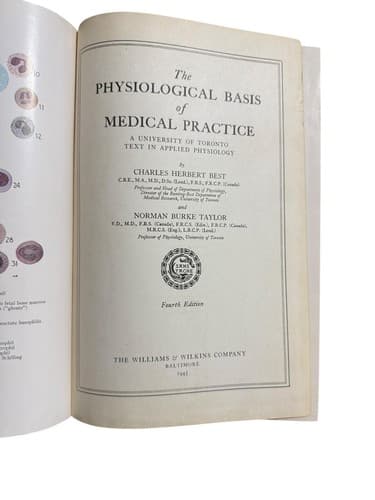 1945 Physiological Basis of Medical Practice, Best & Taylor, 4th Edition - Thumbnail 3
