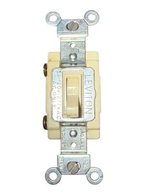 Box/10 NOS Vintage Leviton 54501-I Quiet Single Pole Flush Toggle Switch Ivory - Thumbnail 6