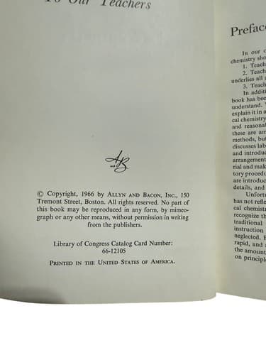 Vintage 1966 Quantitive Analytical Chemistry Fritz & Schenk Allyn & Bacon - Thumbnail 5