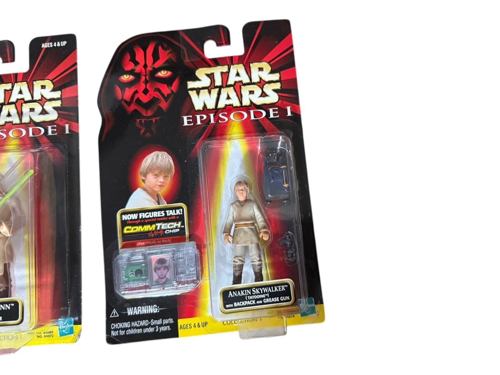 VTG 1998 Star Wars Episode 1 Hasbro Figures Qui-Gon Jinn Anakin Skywalker Set - Thumbnail 2