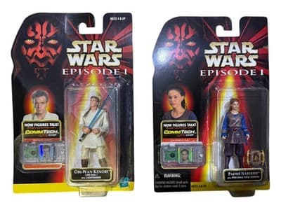 Vintage Star Wars Episode 1 Commtech Lot of 5 Action Figures on Cards - Thumbnail 3