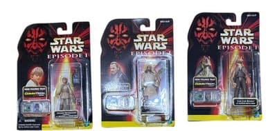 Vintage Star Wars Episode 1 Commtech Lot of 5 Action Figures on Cards - Thumbnail 4