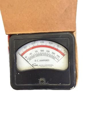 Vintage Sun Electric DC Ammeter Battery Ampere-Hour Tester 0-500A NOS 678-321 - Image 1