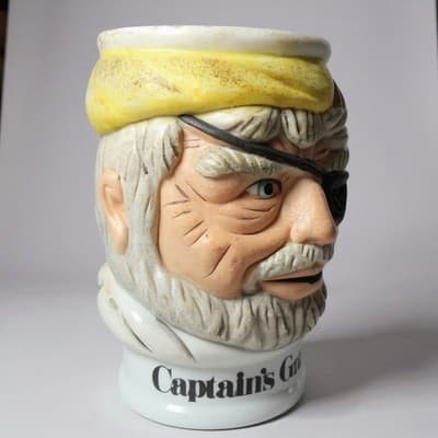 Vintage Captain’s Galley Pirate Head Ceramic Mug Sword Handle Collectible - Thumbnail 2