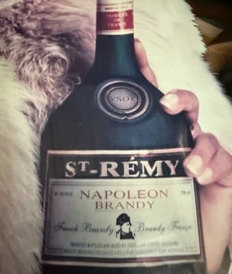 Vintage St-Rémy Napoleon Brandy Framed Mirror Ad Sign Rare 1980s France - Thumbnail 3