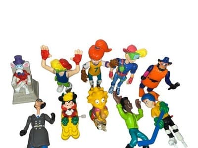 Burger King Kids Club Toys Lot Vintage 1990s Simpsons Disney Figures Game - Thumbnail 3
