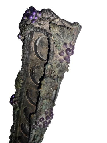 Grape Vineyard Wine Bottle Holder Rack Resin Decorative 5-Slot Rustic Decor - Thumbnail 5