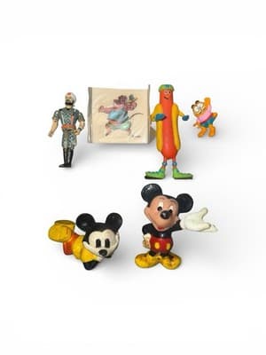 Vintage Mini Figures Toy Lot Mixed Characters Disney Garfield Random 1980s 90s - Image 1