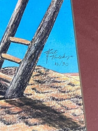 Native American Kachina Painting Signed 16/30 Artist Unknown Framed - Thumbnail 6