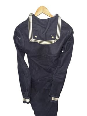 Vintage US Navy Wool Crackerjack Sailor Uniform Set Jumper Pants Middy WWII - Image 1