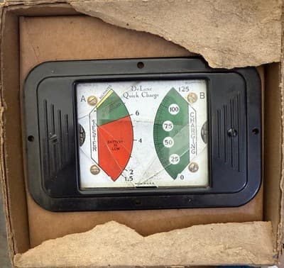 Vintage Triplett EC Instr Co Deluxe Battery Tester Gauge Bluffton Ohio - Image 1