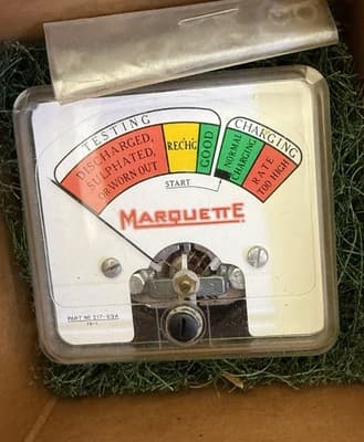 Vintage Marquette Battery Tester Gauge Part 217-69A 1965 Products Inc. NOS - Image 1