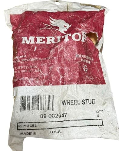 (3) Meritor 09002047 WHEEL END HARDWARE RIGHT HAND WHEEL STUD - Thumbnail 2