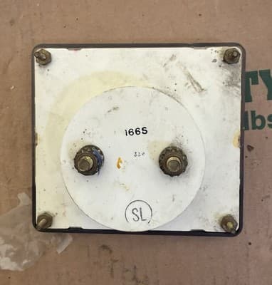 Vintage DC Ammeter Voltmeter Gauge 0-60A 0-16V Automotive Part 0-6170 1665 - Thumbnail 2