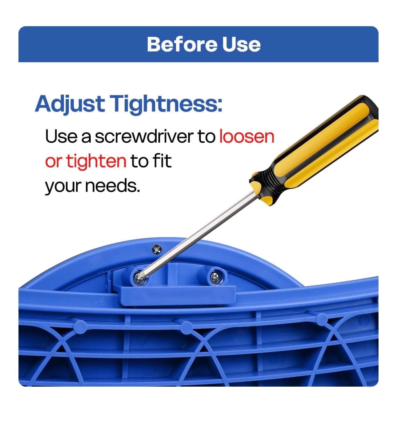 Blue Non-Slip Balance Board with Rotating Disc - Thumbnail 5