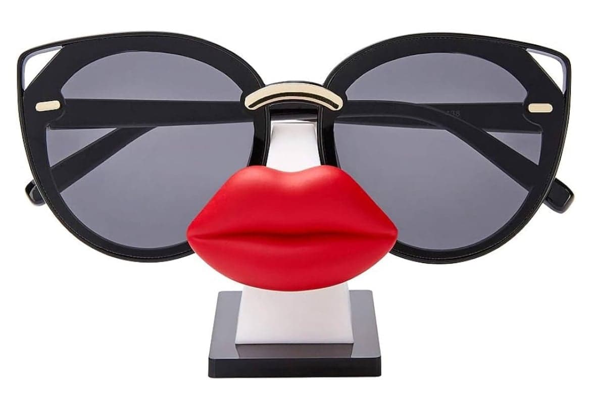 Sunglass + Eyeglass Display Stand Red Lips Design - Thumbnail 2
