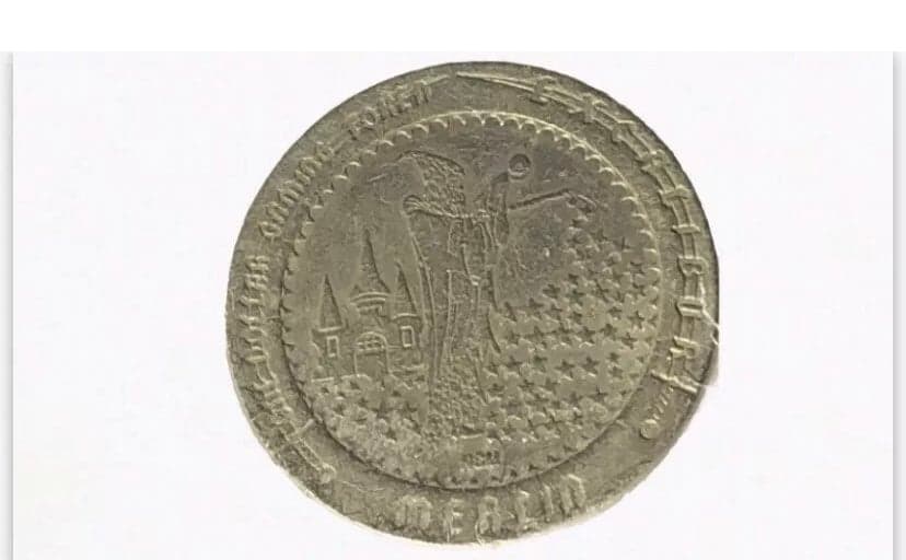 Silver Tone Gaming Poker Coin Chip Excalibur Hotel 1990 Las Vegas - Thumbnail 2