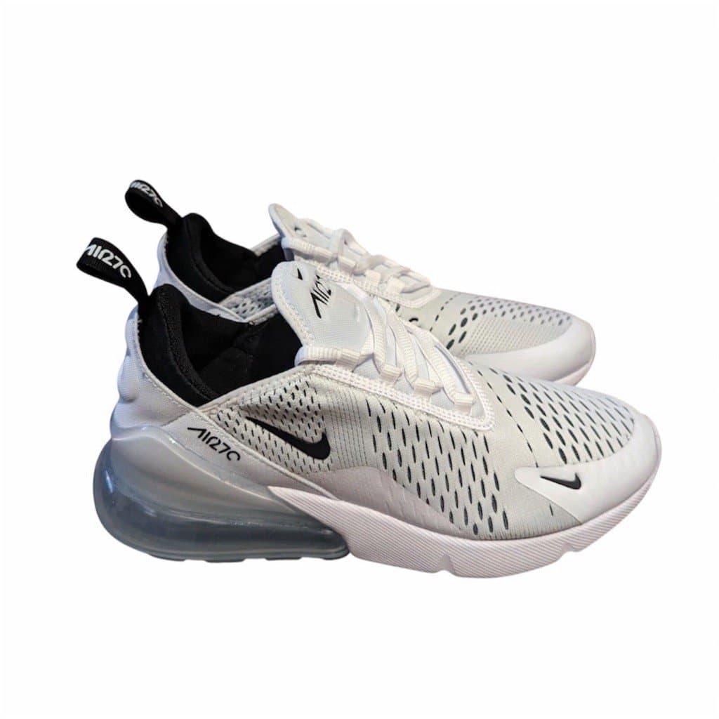 Nike Air Max 270 Sneakers Womens US 9 White/Black Running Walking Air Unit - Thumbnail 3