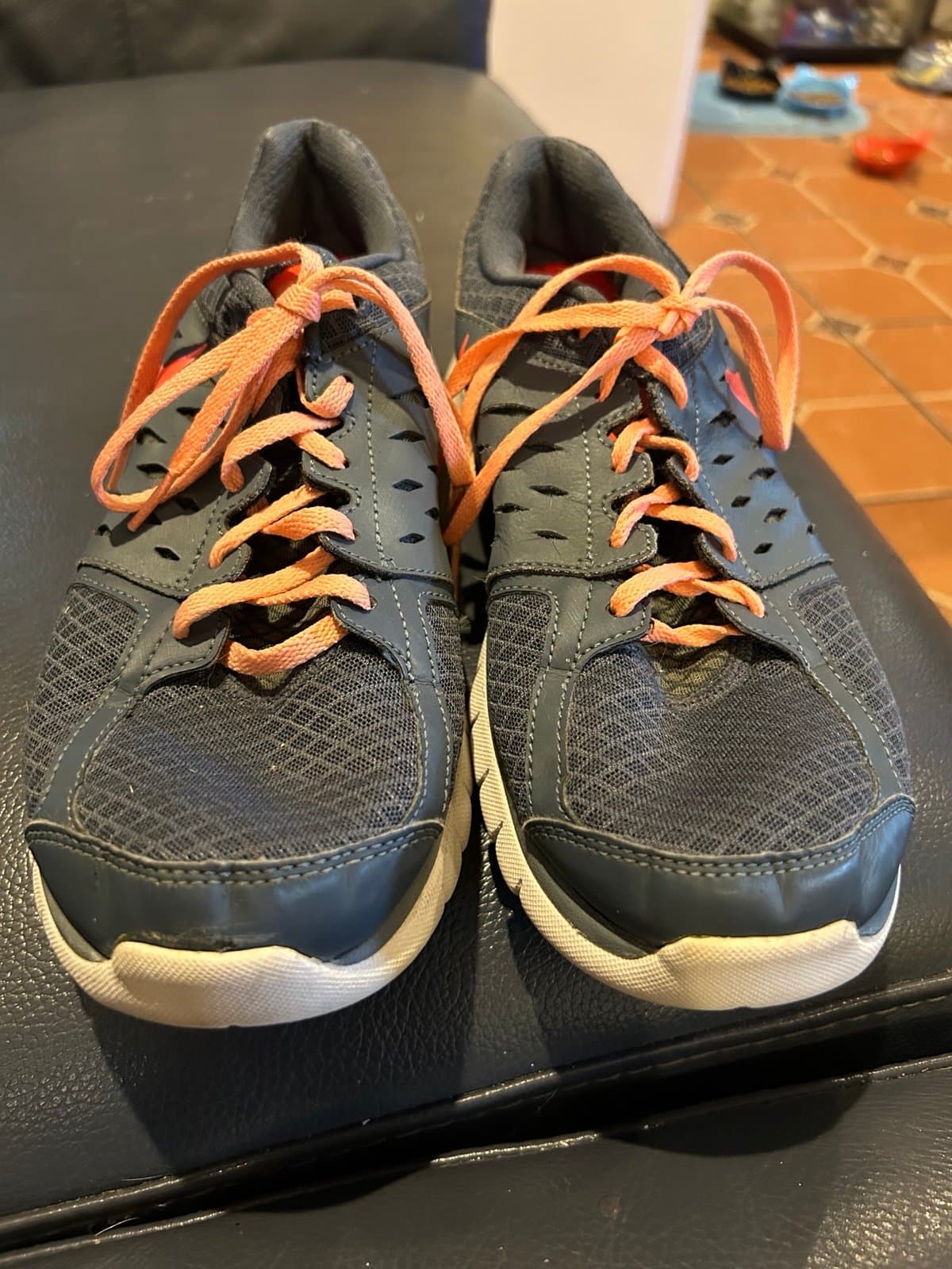 Nike Womens Revolution Gray/Orange Running Shoes Sneakers Size 10 - Thumbnail 2