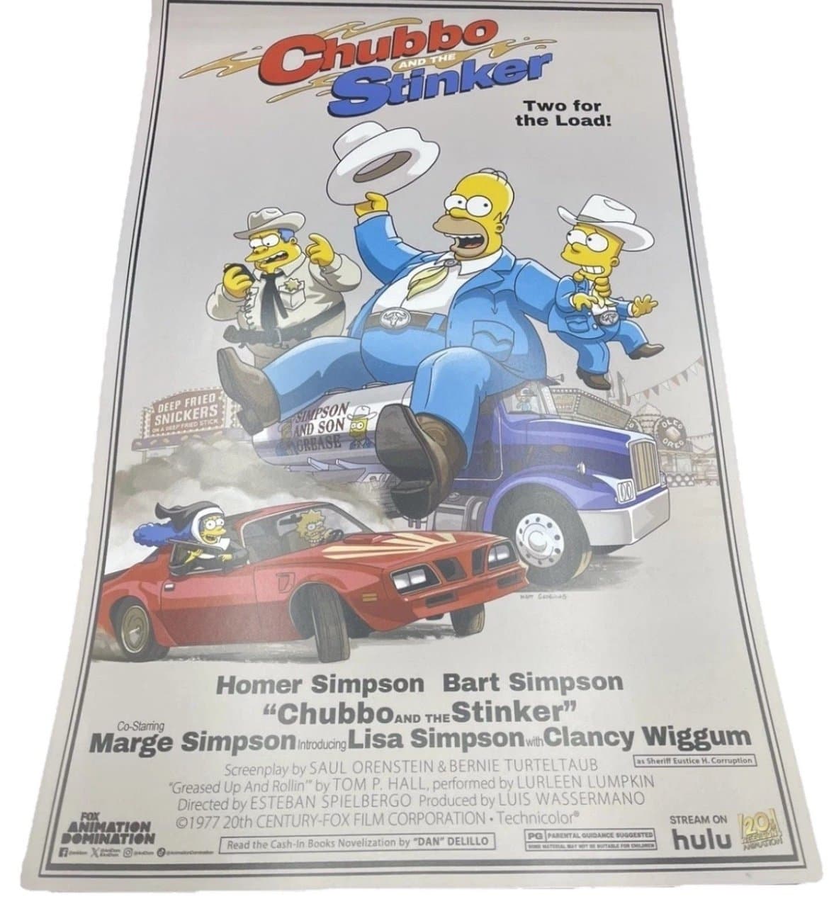 The Simpsons Chubbo and the Stinker Hulu Poster SDCC 2025 New Limited - Image 1