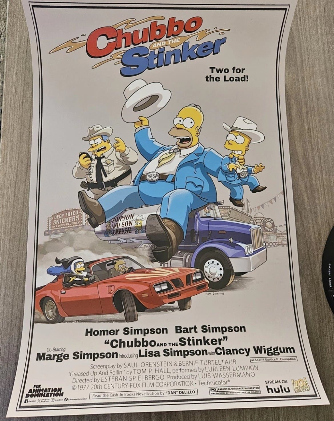 The Simpsons Chubbo and the Stinker Hulu Poster SDCC 2025 New Limited - Thumbnail 2