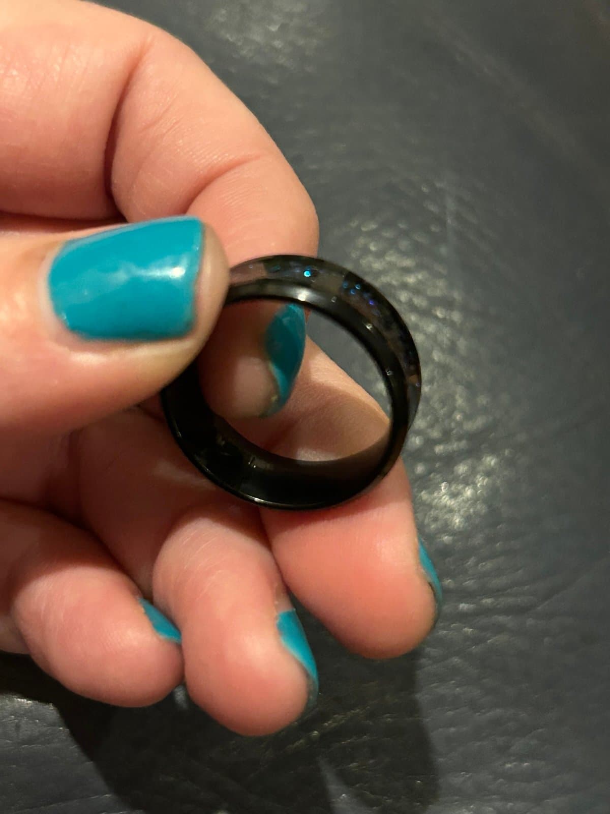 8MM Black & Blue Tungsten Celtic Royal Dragon Ring Size 9 - Thumbnail 3