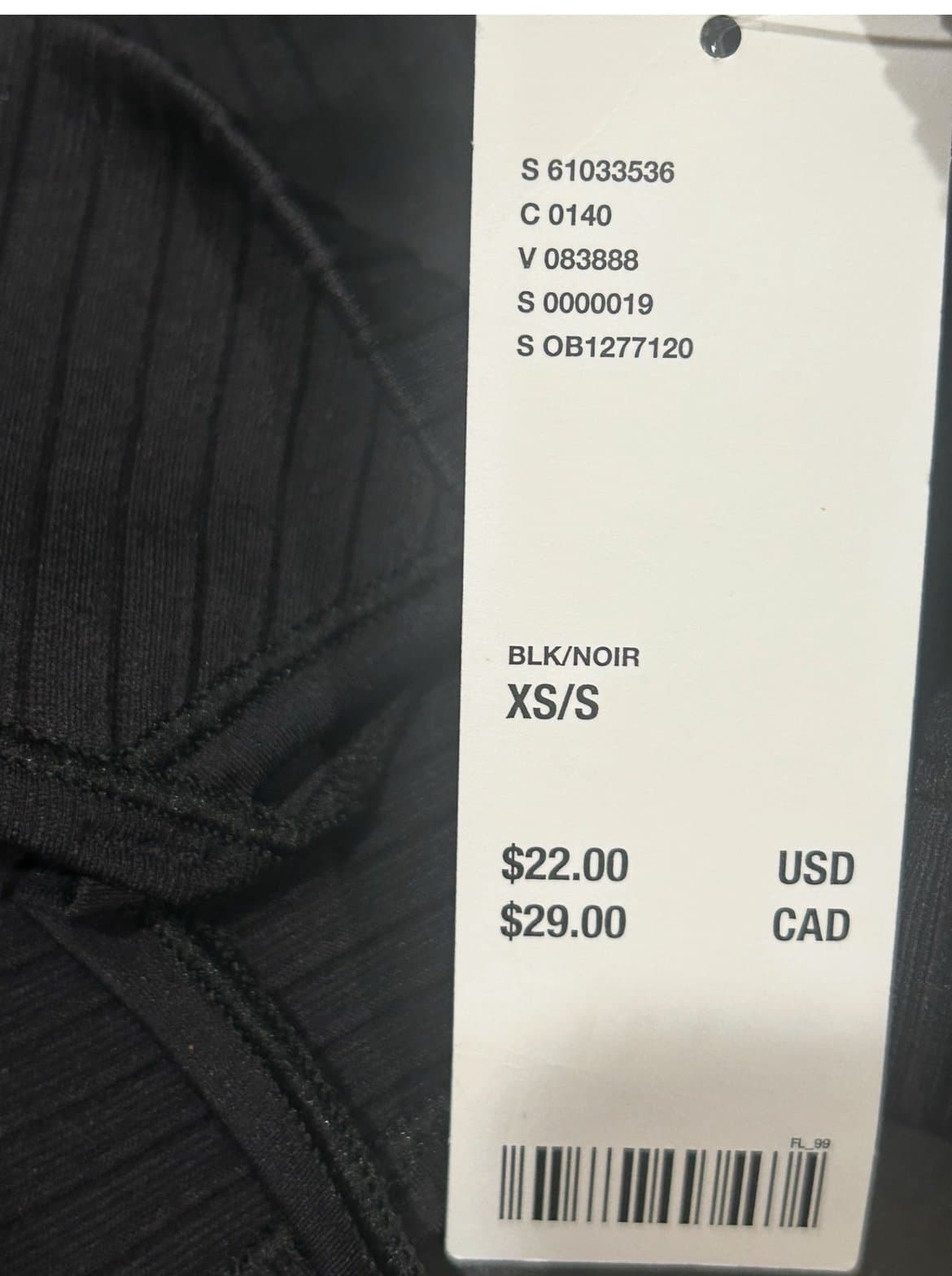 Black Ribbed Bralette by Out From Under x Urban Outfitters Size XS/S - Thumbnail 5