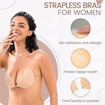Hello Molly Undercover Style Adhesive Bra in Nude Size B/C Cup - Thumbnail 4
