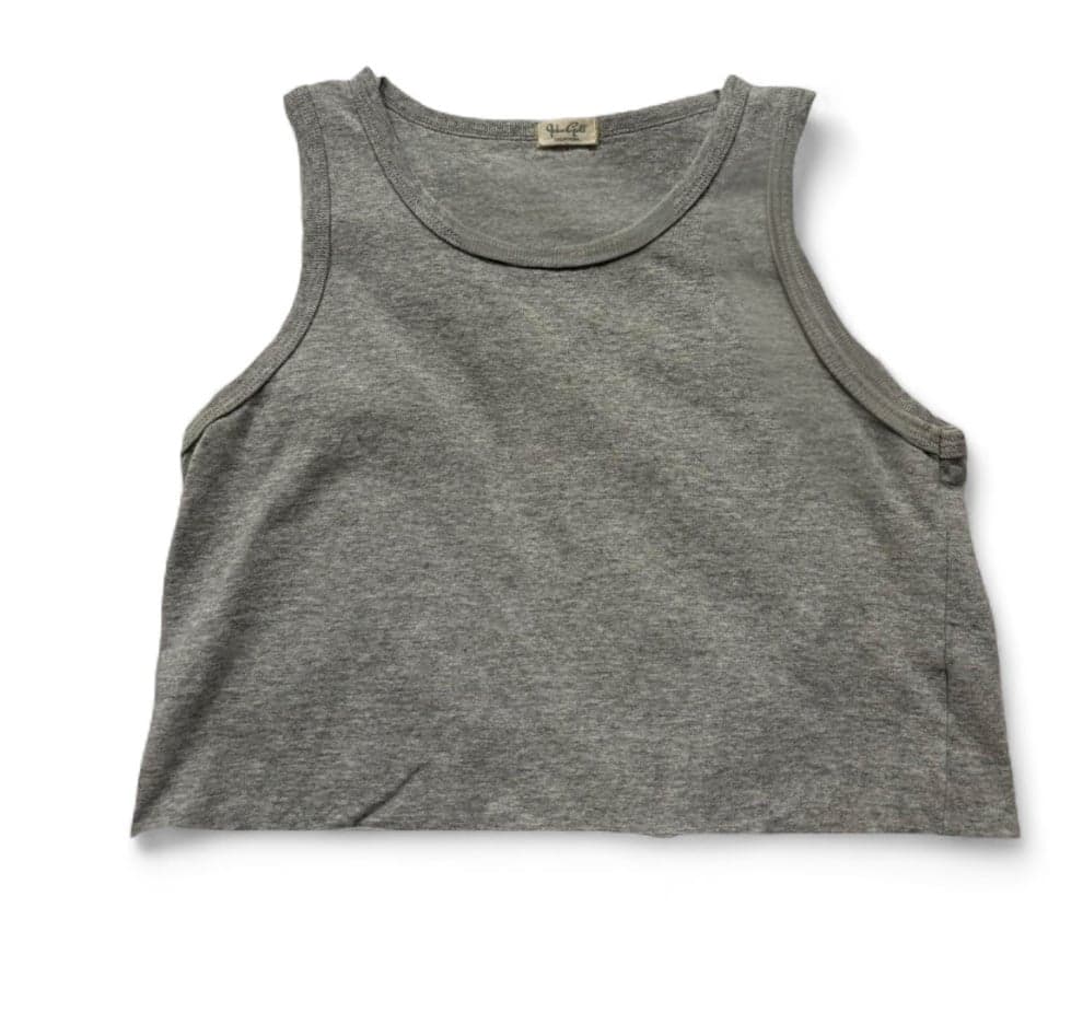 Brandi Melville High Neck Crop Tank in Gray One Size - Image 1