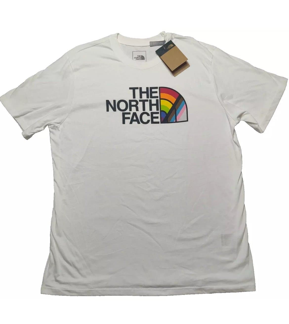 The North Face Pride LGTBQ+ T-Shirt Unisex Adults White Top NEW - Thumbnail 2