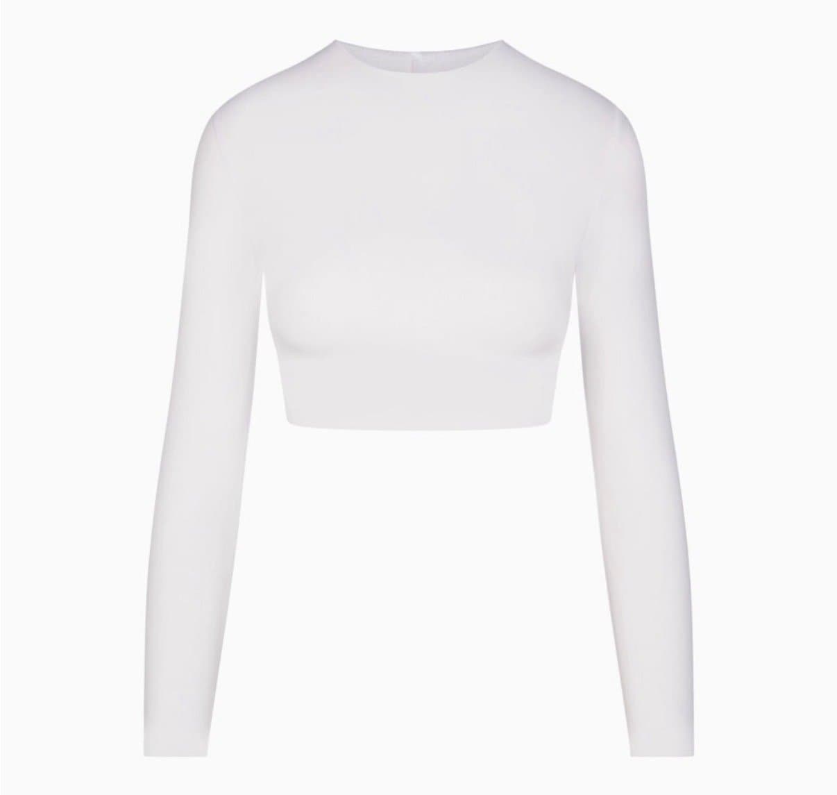 KHY Kylie Jenner Archive Long Sleeve Wrap Top in White Size Medium NWT - Thumbnail 4