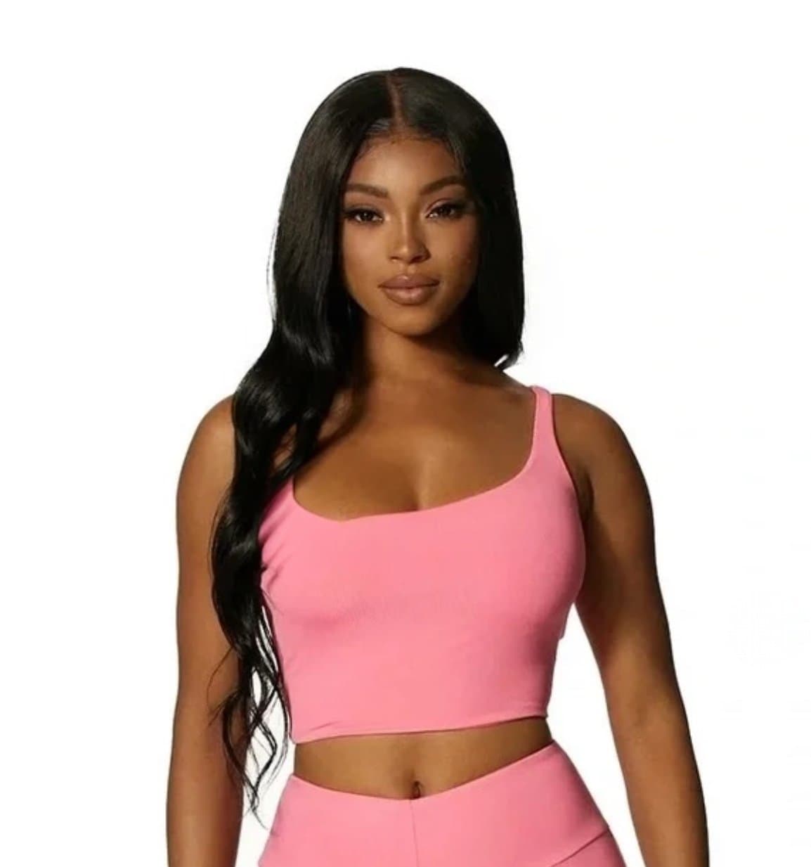Naked Wardrobe Scoop Neck Crop Top in Raspberry Pink Size Medium NWT - Thumbnail 2
