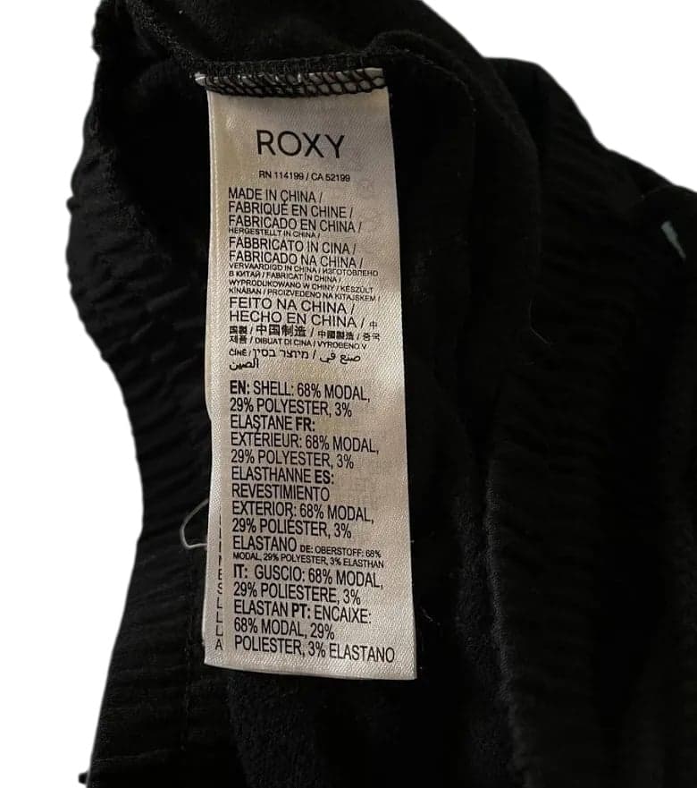 Roxy Taking It Easy Sweat Shorts in Black Size XL - Thumbnail 3