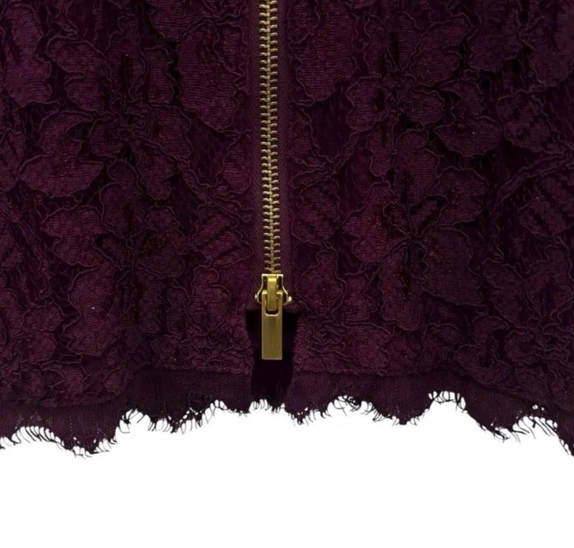 Diane Von Furstenberg DVF Zarita Lace Dress Maroon Size 12 NWT - Thumbnail 6