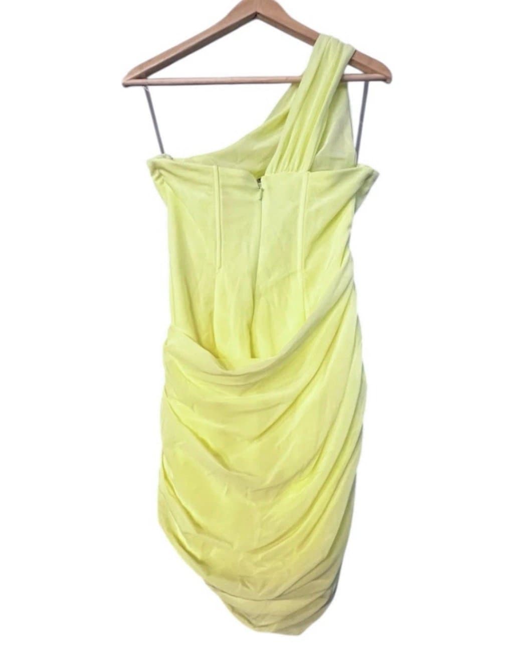 House of CB Clementine Women’s Cut-Out Mini Dress in Lime Yellow Size Small NWT - Thumbnail 4