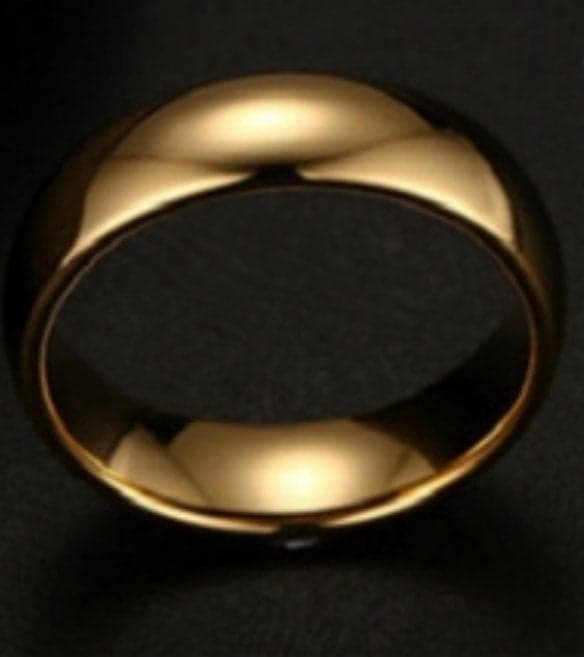 Mens 18k Gold Plated Wedding Ring Size 11 - Thumbnail 2