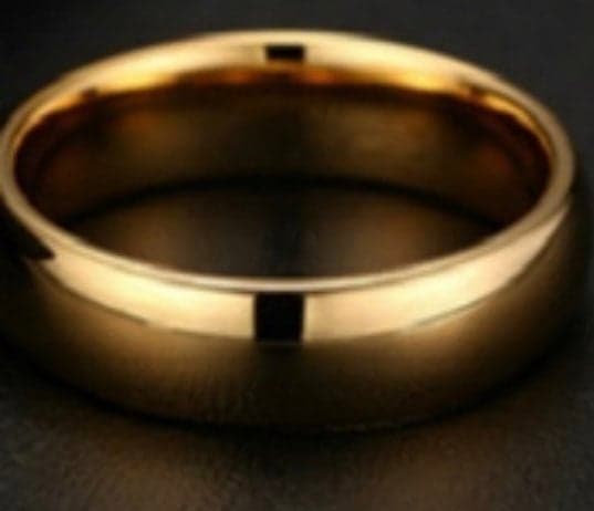 Mens 18k Gold Plated Wedding Ring Size 11 - Thumbnail 3