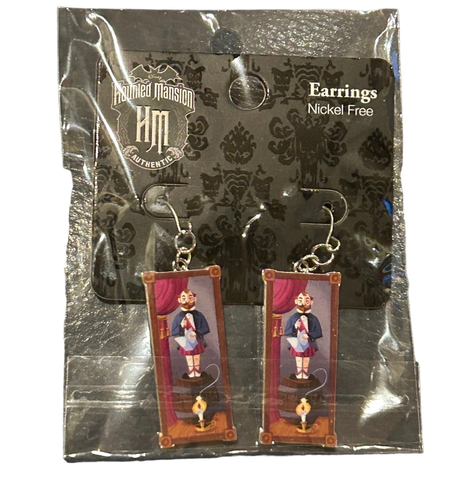 New Disney Haunted Mansion Potrait Hanging Earrings - Thumbnail 2